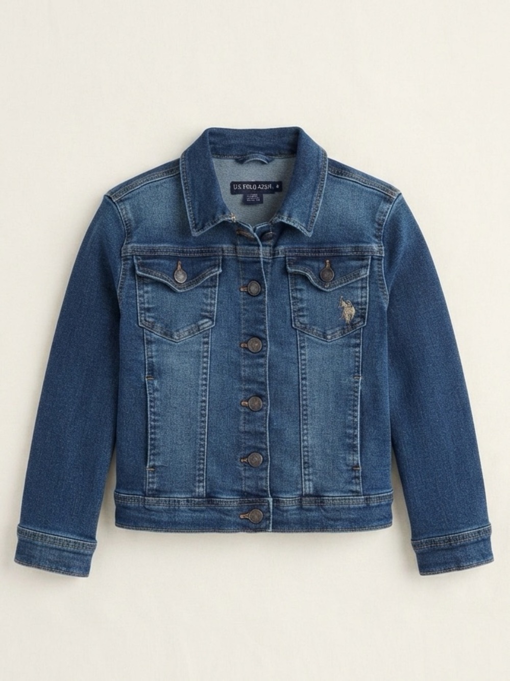 U.S. Polo Assn. Kids Dark Blue Denim Jacket Girl’s size 8